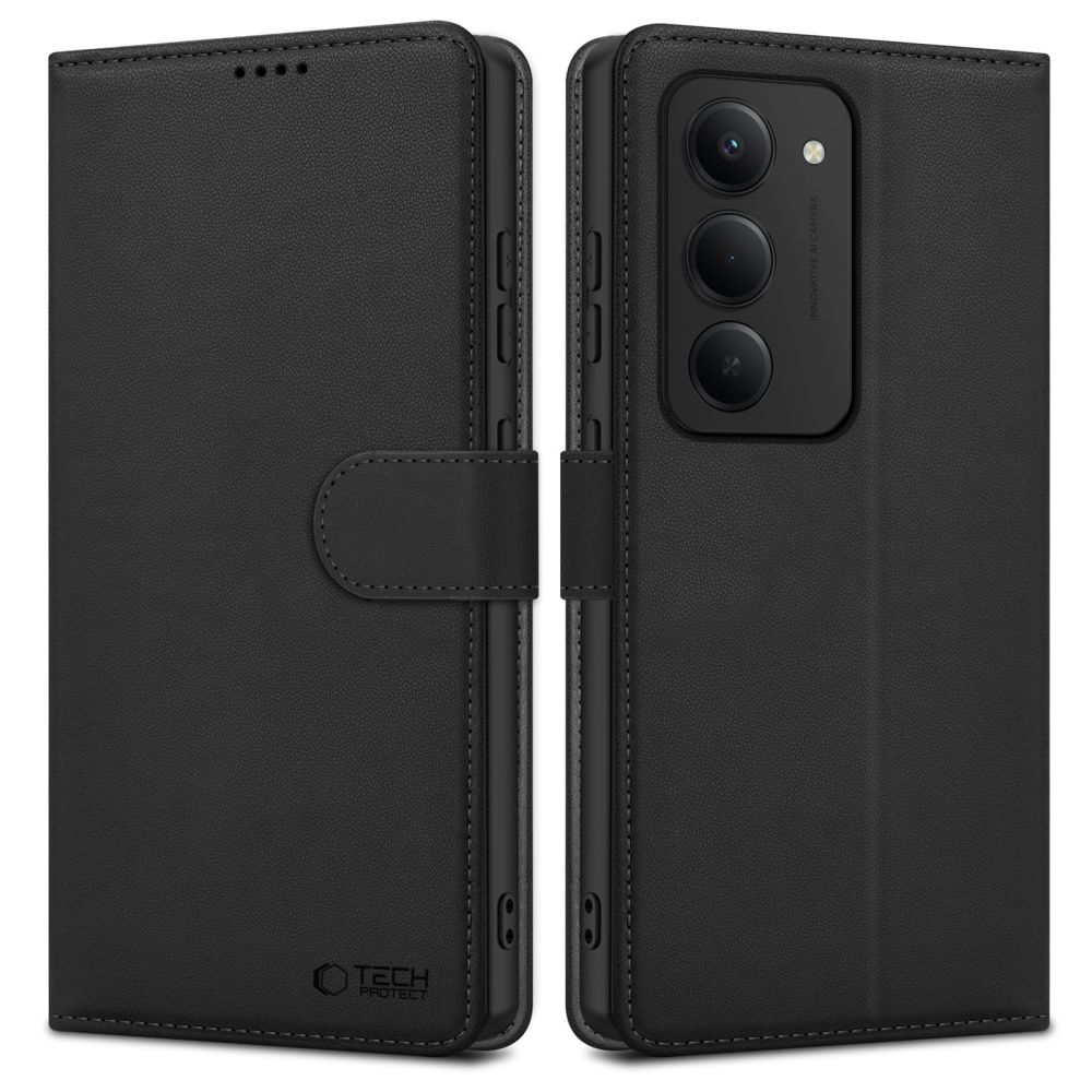 Dėklas Tech-Protect Wallet Xiaomi Redmi 15 4G/Redmi 15 5G juodas