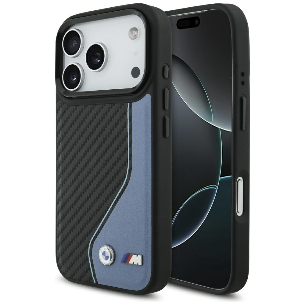 BMW M Carbon Logo Magnetinis dėklas telefonui iPhone 17 Pro - mėlynas