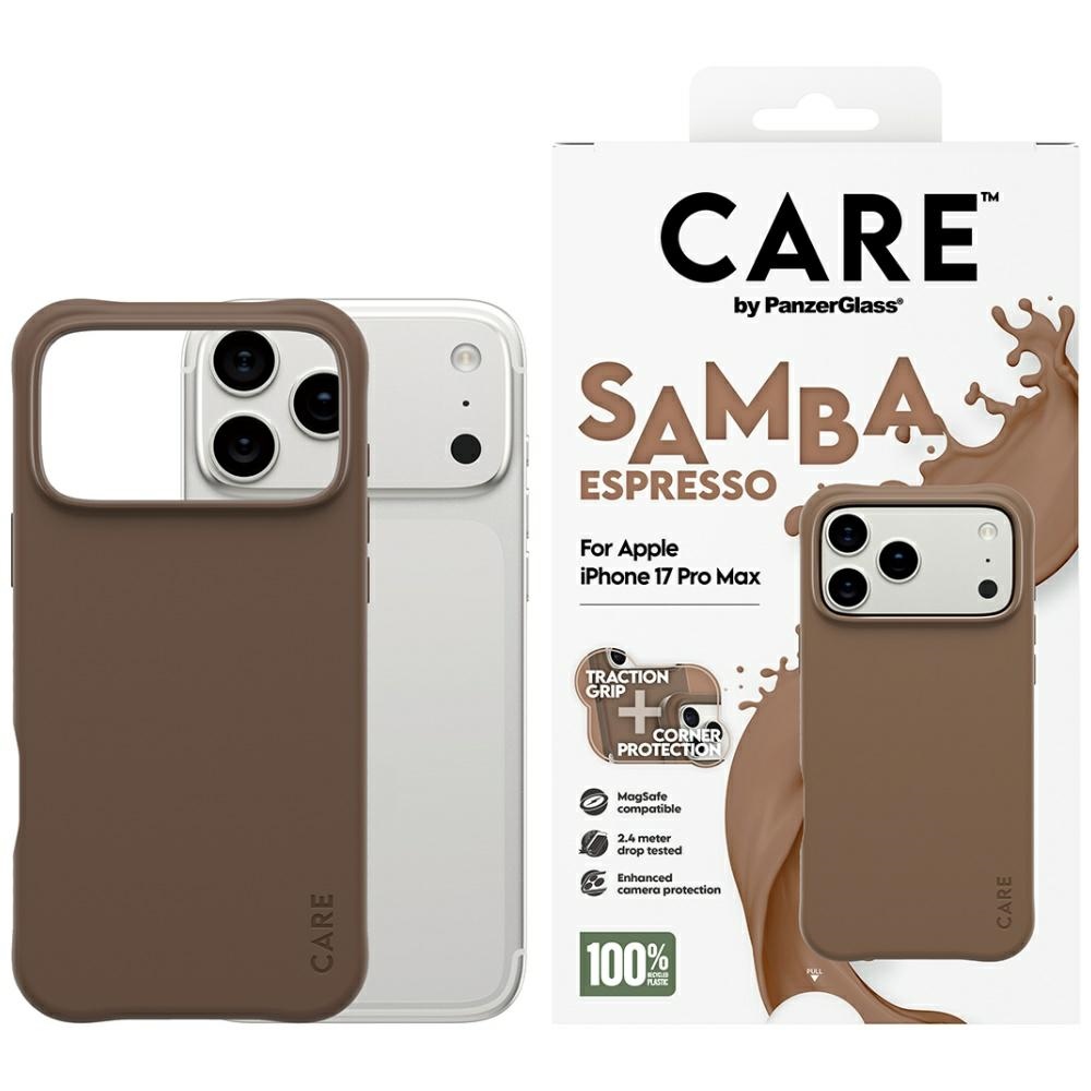 CARE by PanzerGlass Madingas Samba Magnetinis dėklas telefonui iPhone 17 Pro Max - Rudas