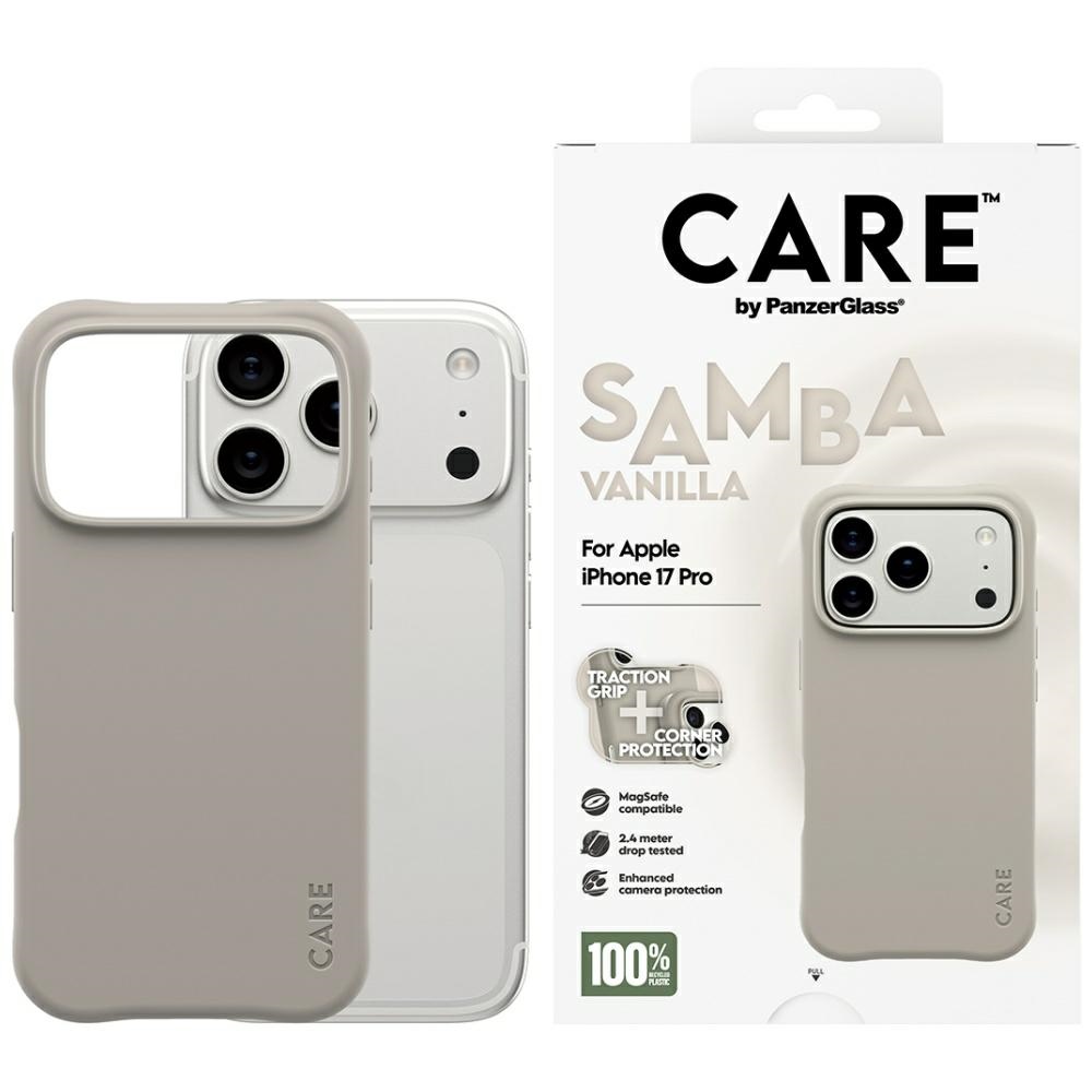 CARE by PanzerGlass Madingas Samba Magnetinis dėklas telefonui iPhone 17 Pro - Pilkas