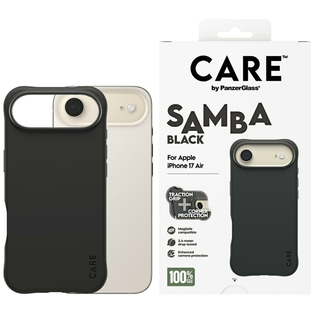 CARE by PanzerGlass Madingas Samba Magnetinis dėklas telefonui iPhone Air - Juodas