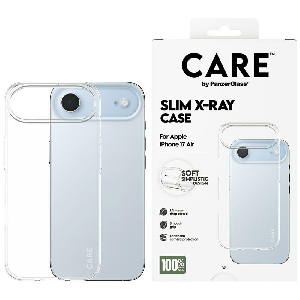 CARE by PanzerGlass Madingas X-Ray Minkštas Pagrindinis dėklas telefonui iPhone Air - Skaidrus