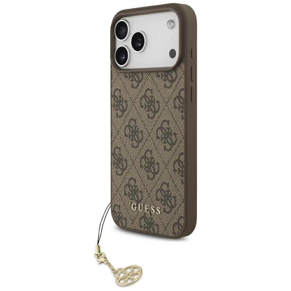 Guess 4G Charms Collection MagSafe dėklas telefonui iPhone 17 Pro Max - rudas