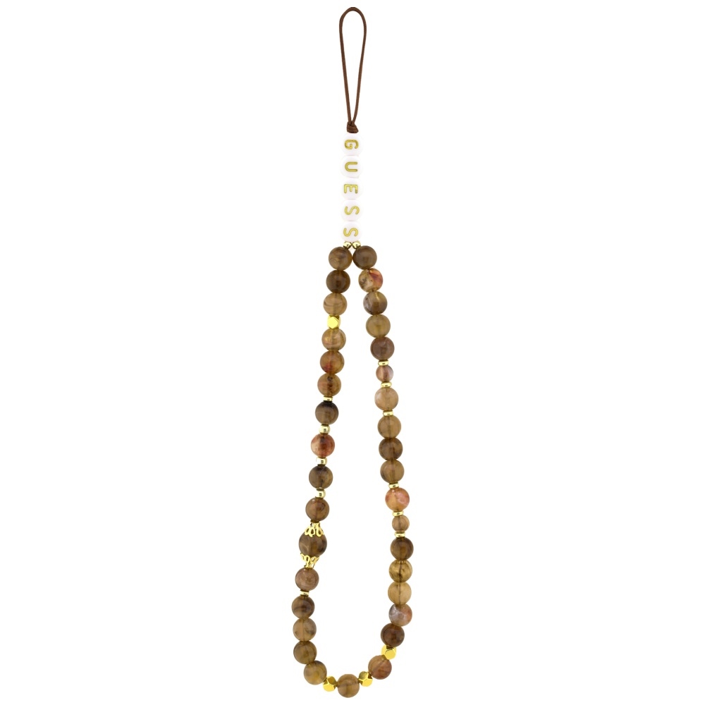 Guess 4G Strap Triangle Logo Magnetinis dėklas telefonui iPhone 17 Pro Max - ruda