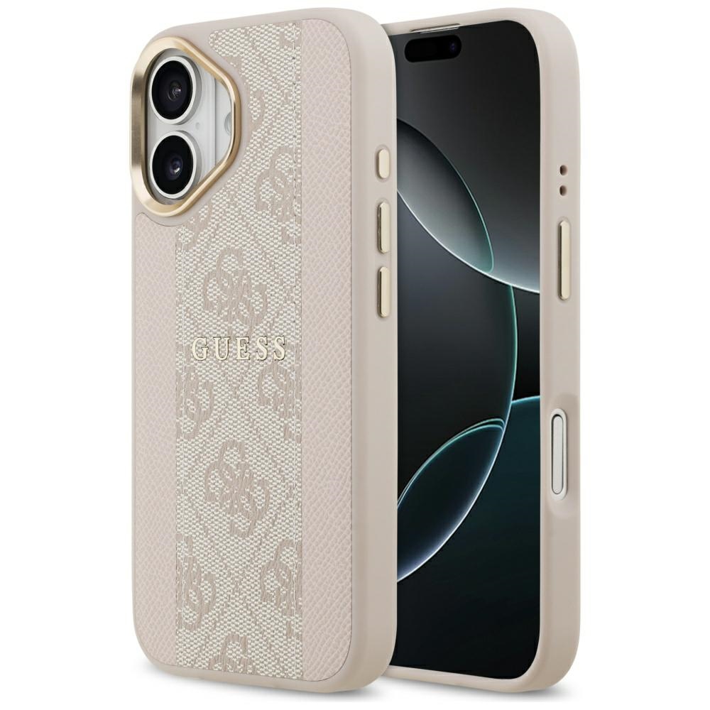 Guess 4G Stripe MagSafe dėklas iPhone 17 - rožinis (m)