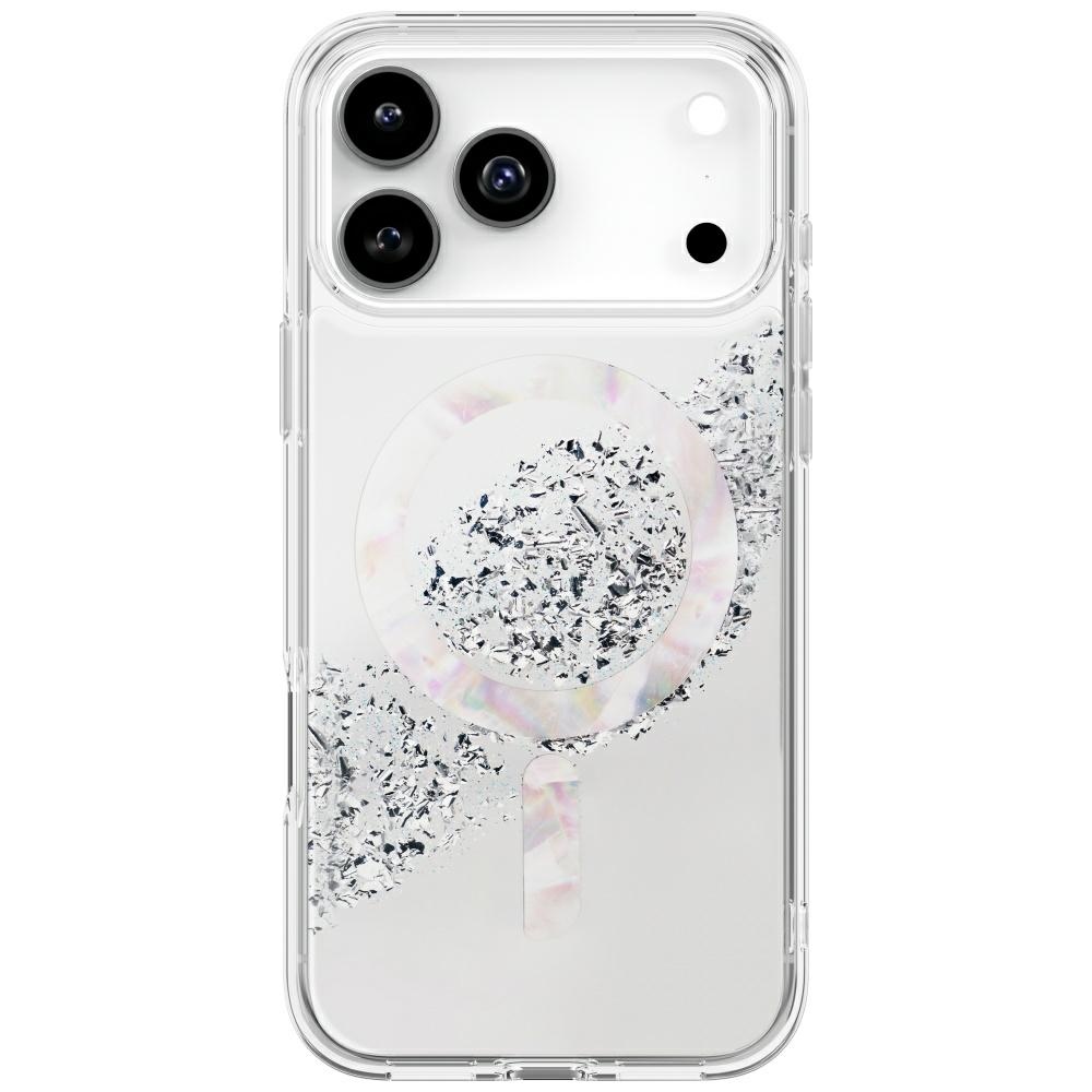Uniq Coehl Crystelle dėklas telefonui iPhone 17 Pro Max Magnetinis įkrovimas - sidabrinis