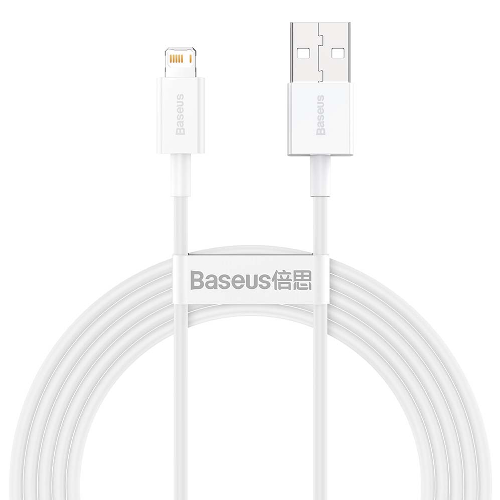 Baseus kabelis Superior USB - Lightning 2,0 m 2,4A baltas