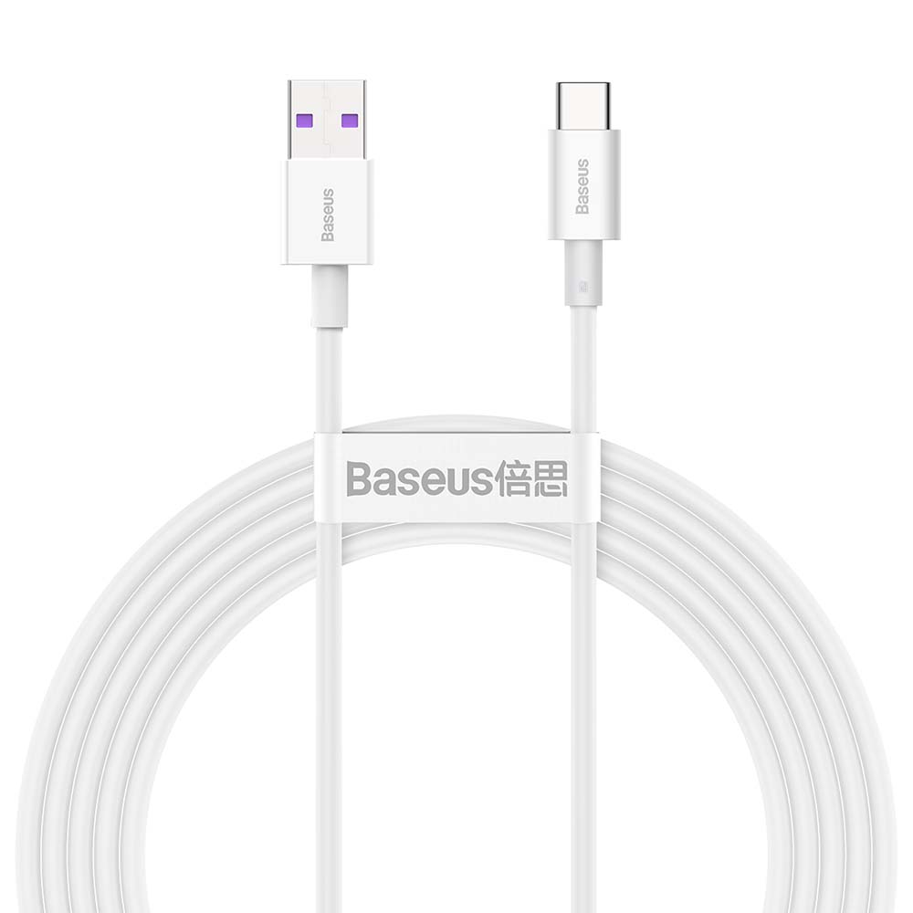 USB kabelis Baseus Superior iš USB į Type-C 66W 2.0m baltas CATYS-A02