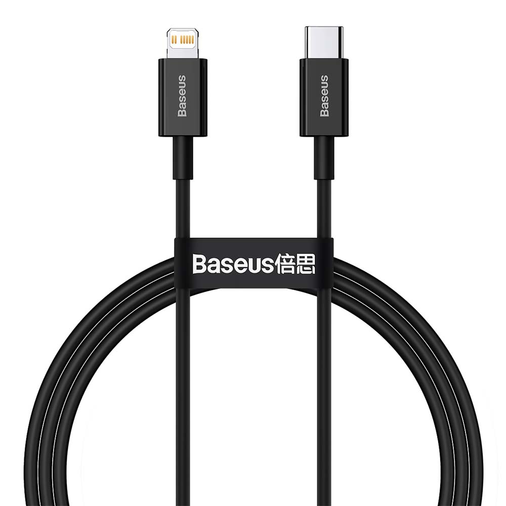 Baseus kabelis Superior PD USB-C - Lightning 1,0 m juodas 20W