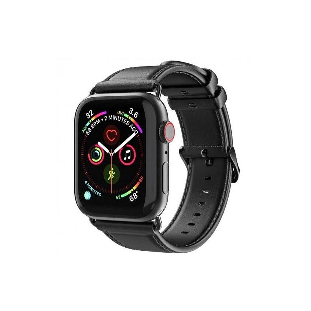 DUX DUCIS natūralios odos dirželis YA, skirtas Apple Watch 38 / 40 / 41 mm, juodas