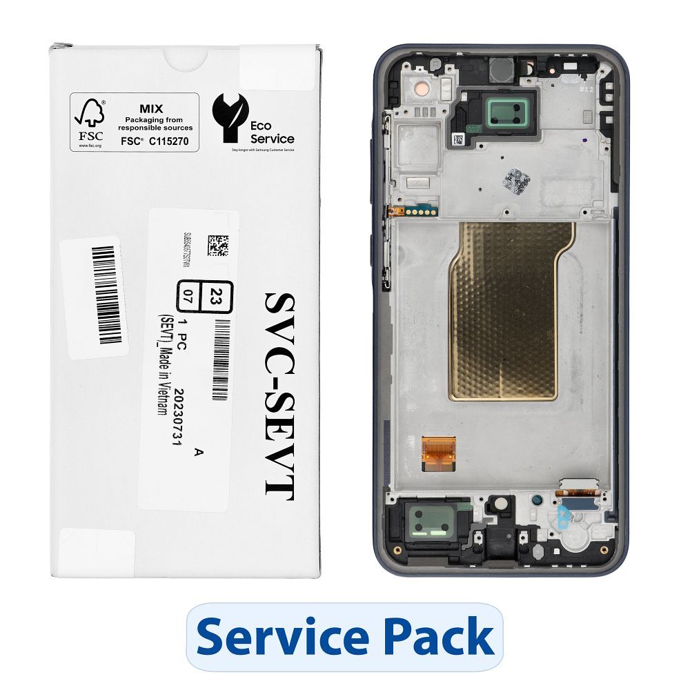 ServicePack LCD ekranas SAMSUNG A35 5G A356B GH82-34221A vidurnakčio mėlynas