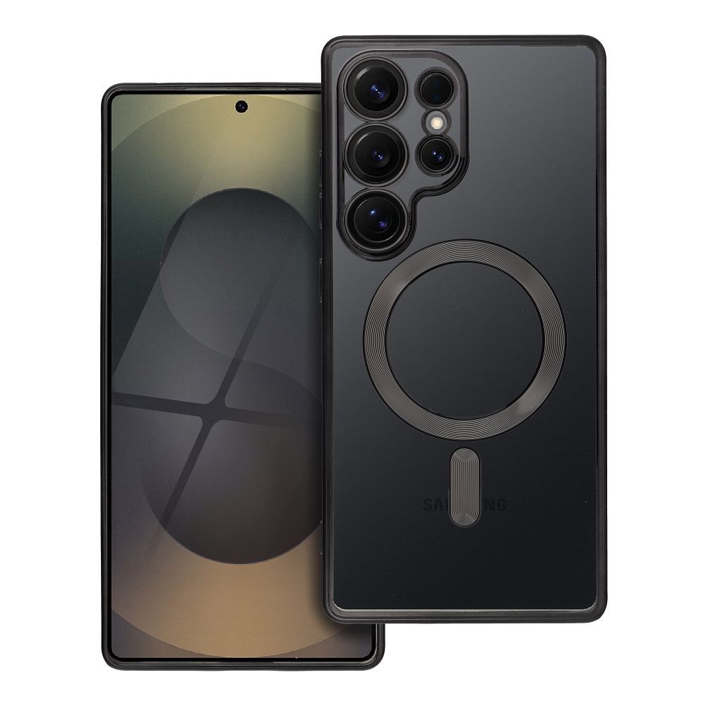 ELECTRO MAG COVER magnetinis dėklas telefonui, suderinamas su MagSafe, skirtas SAMSUNG S25 Ultra, juodas