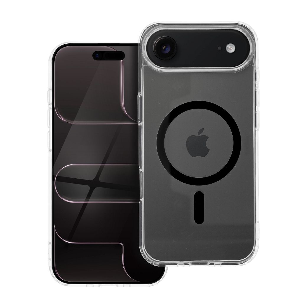 Drop Glue spalvingas magnetinis dėklas telefonui, suderinamas su MagSafe, skirtas IPHONE 17 Air, juodas