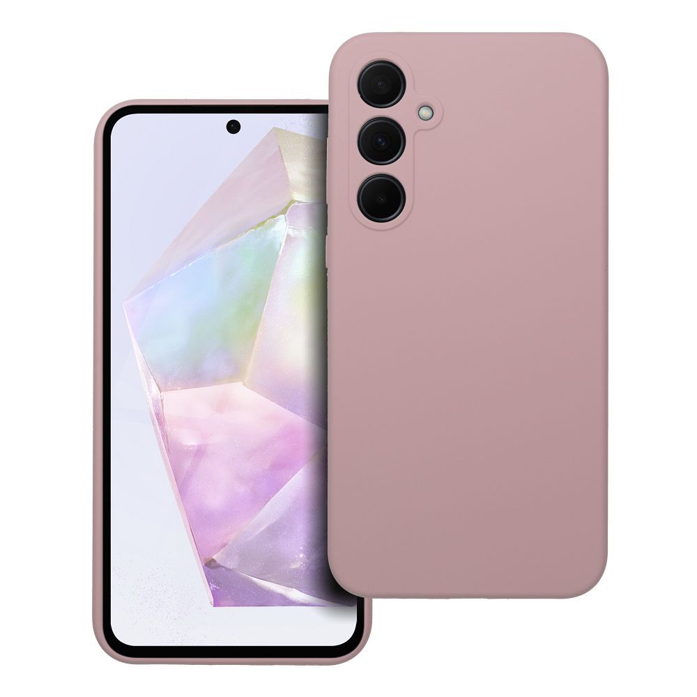 Silikoninis dėklas 2mm SAMSUNG A35 5G smėlio rožinis
