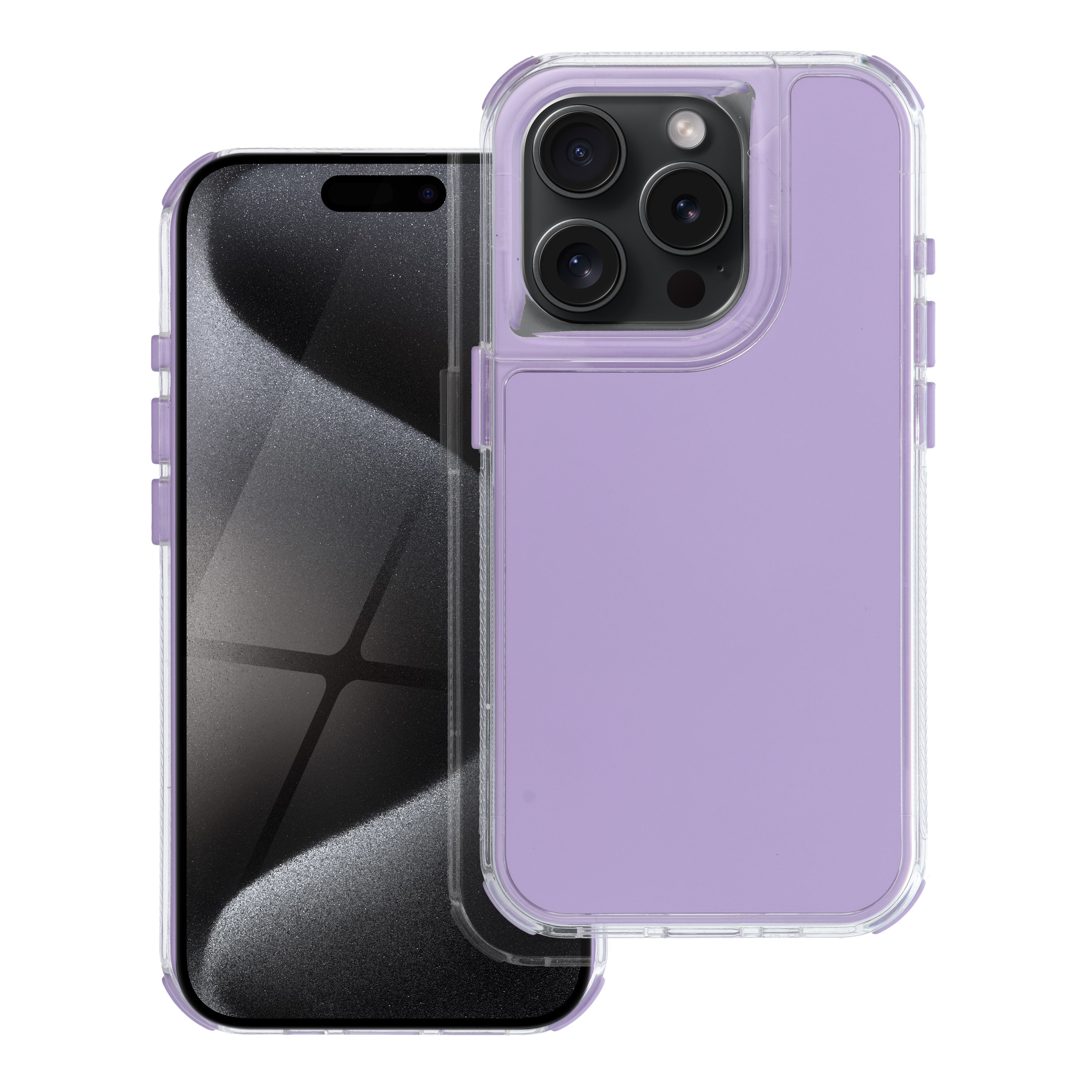 MATRIX dėklas telefonui IPHONE 15 šviesiai violetinis