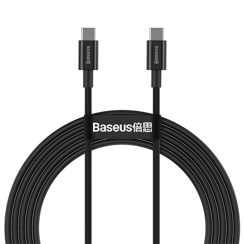 Baseus kabelis Superior PD USB-C - USB-C 2,0m juodas 100W