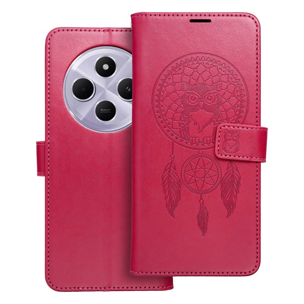 Knygos stiliaus dėklas XIAOMI Redmi 14C dreamcatcher violetinis
