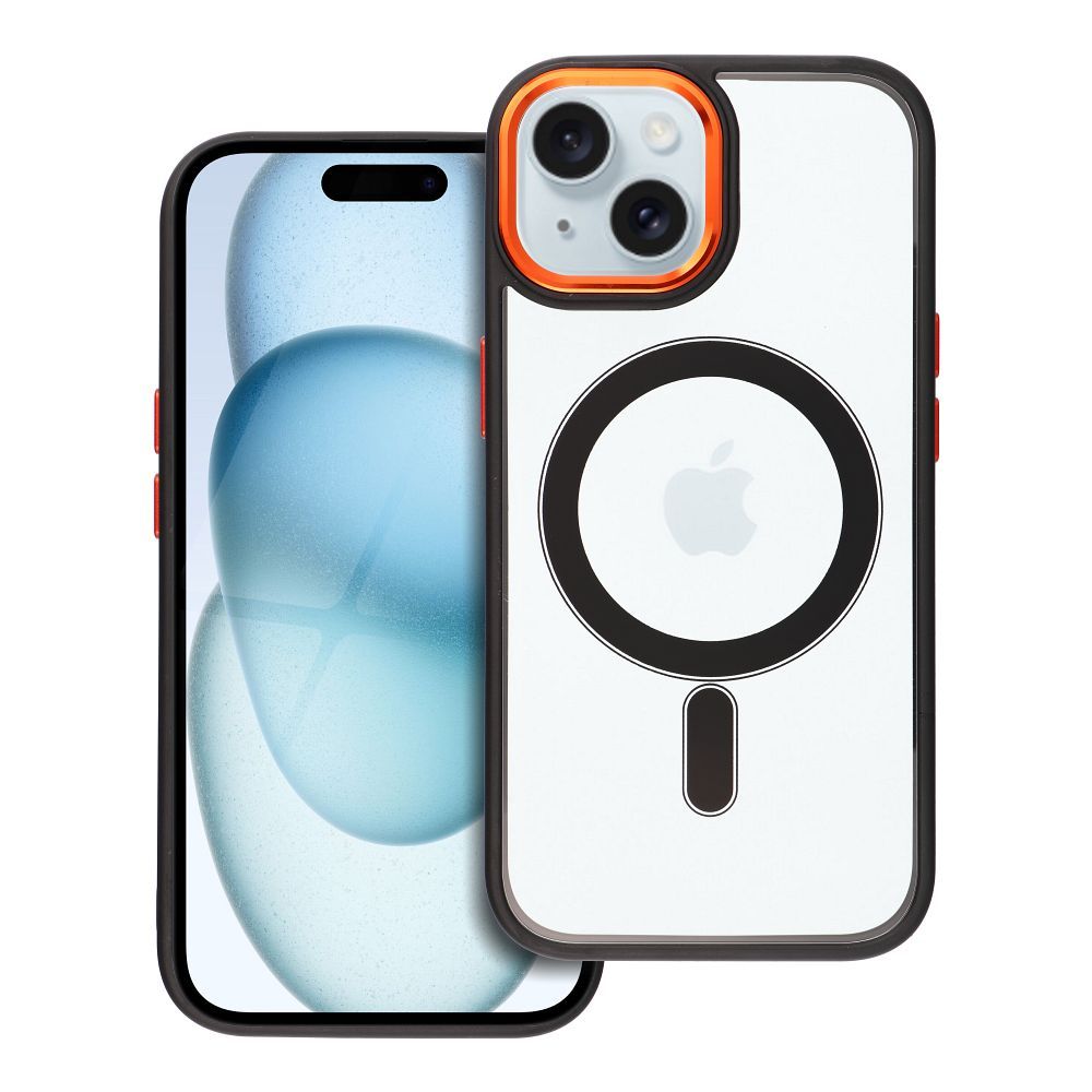 COLOR EDGE MAG COVER dėklas telefonui suderinamas su Magnetiniu IPHONE 15 juoda auksinė