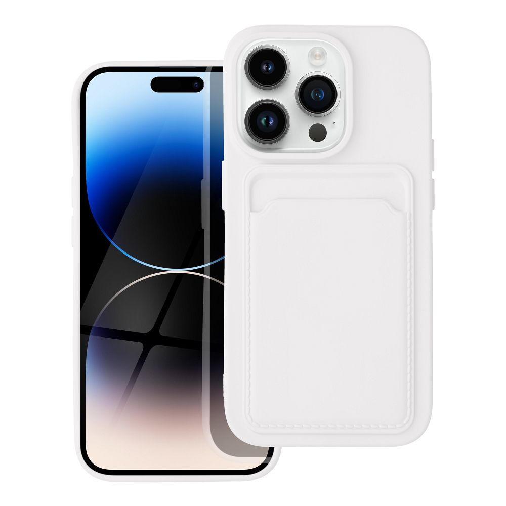 Kortelių dėklas telefonui IPHONE 14 Pro baltas