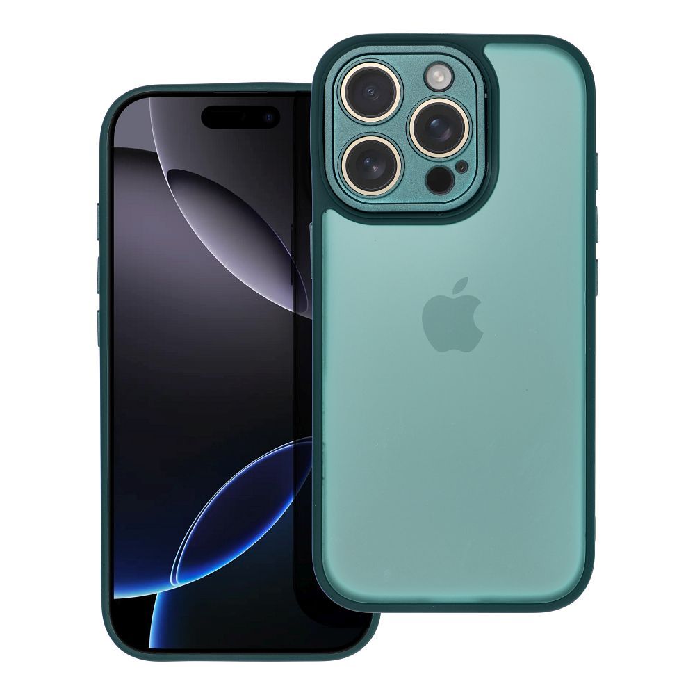 VARIETE dėklas telefonui IPHONE 16 Pro tamsiai žalias