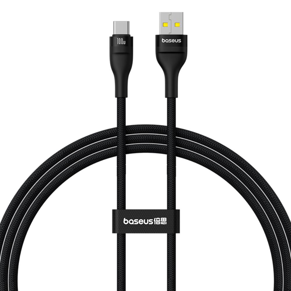 Baseus Flash 2 Įkrovimo kabelis USB į USB-C 100W 1m Juodas