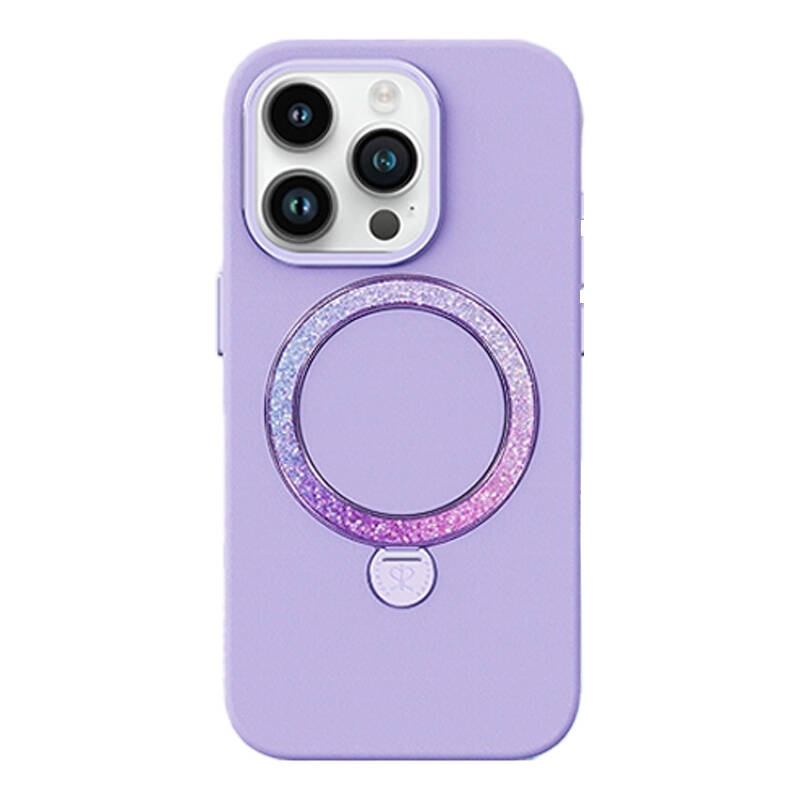 Joyroom PN-15L2 Šokantis ratas dėklas telefonui iPhone 15 Pro (violetinė)