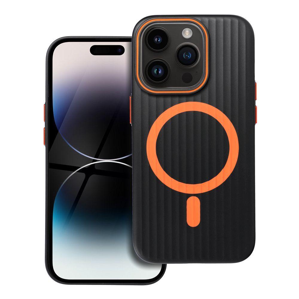 Dėklas SIMPLY, suderinamas su MagSafe, skirtas iPhone 14 Pro, titano juodas