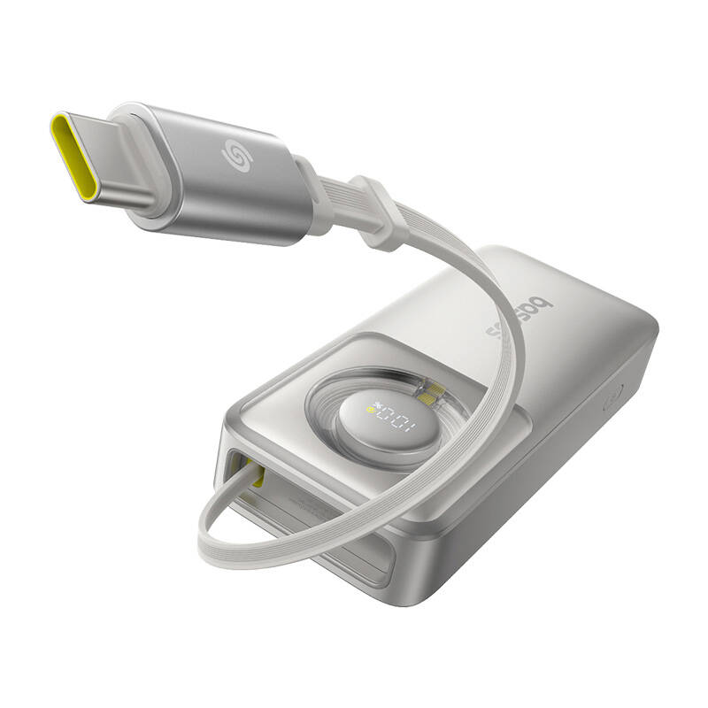 Išorinė baterija Baseus OS Free2Pull 10000mAh 30W + laidas (pilka)