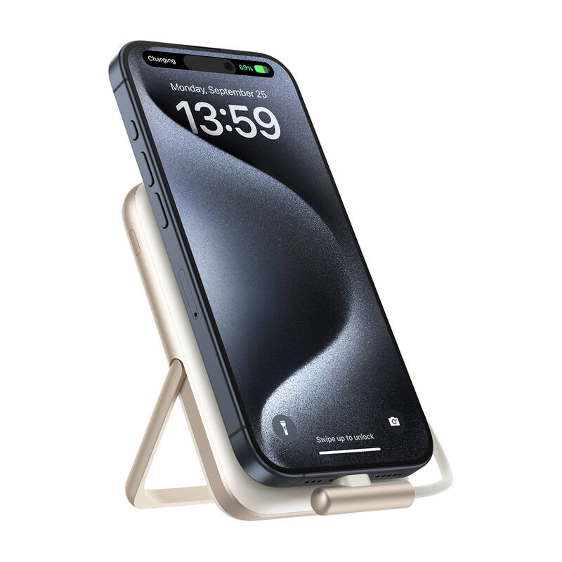 Magnetinė išorinė baterija Choetech B735 10000mAh 20W PD + USB-C laidas (balta)