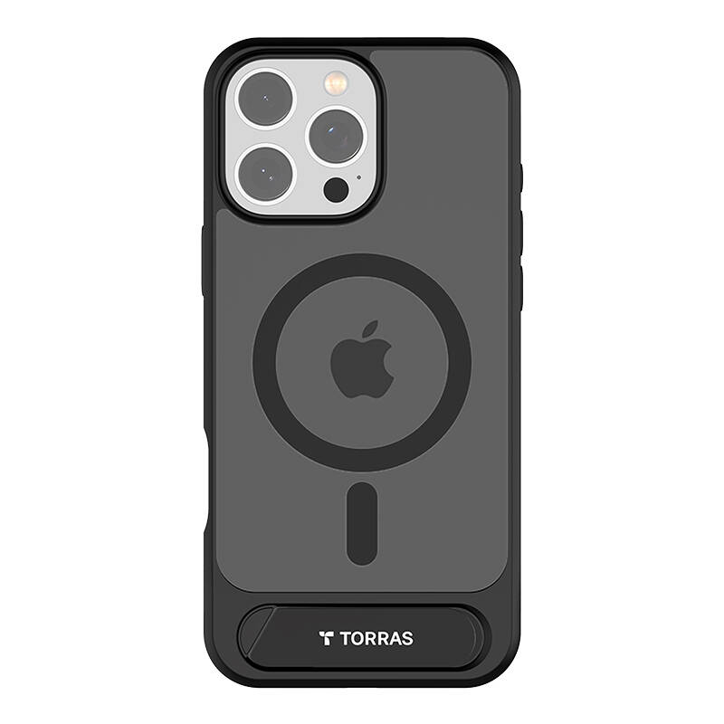Torras Pstand serijos dėklas telefonui iPhone 16 Pro Max - juodas