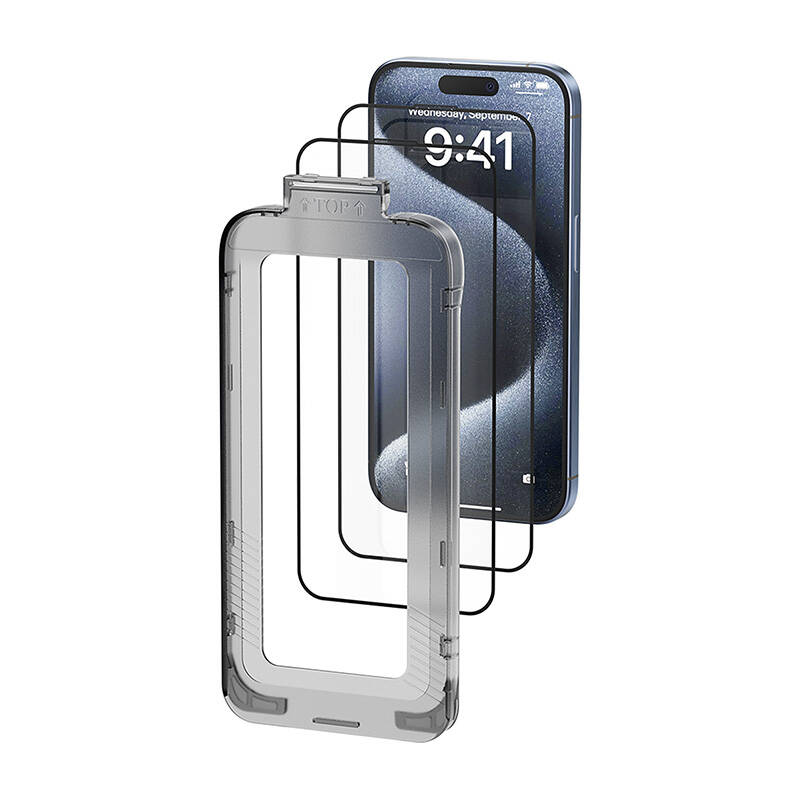 Vention KUKTCA-10 grūdintas stiklas iPhone 15 + aplikatorius