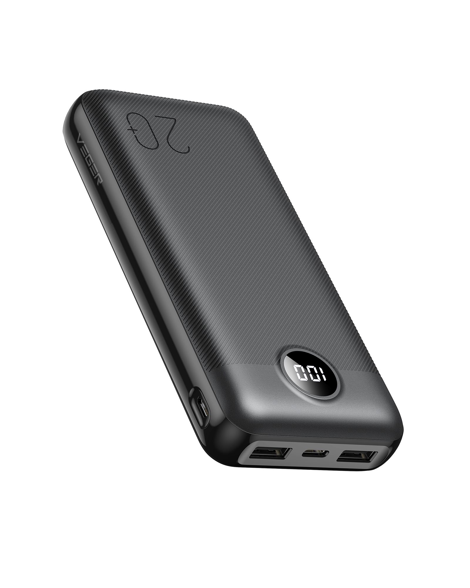 Išorinė baterija VEGER 20000 mAh PD QC3.0 2A 20W L20S (VP2039PD / W2039PD) juoda
