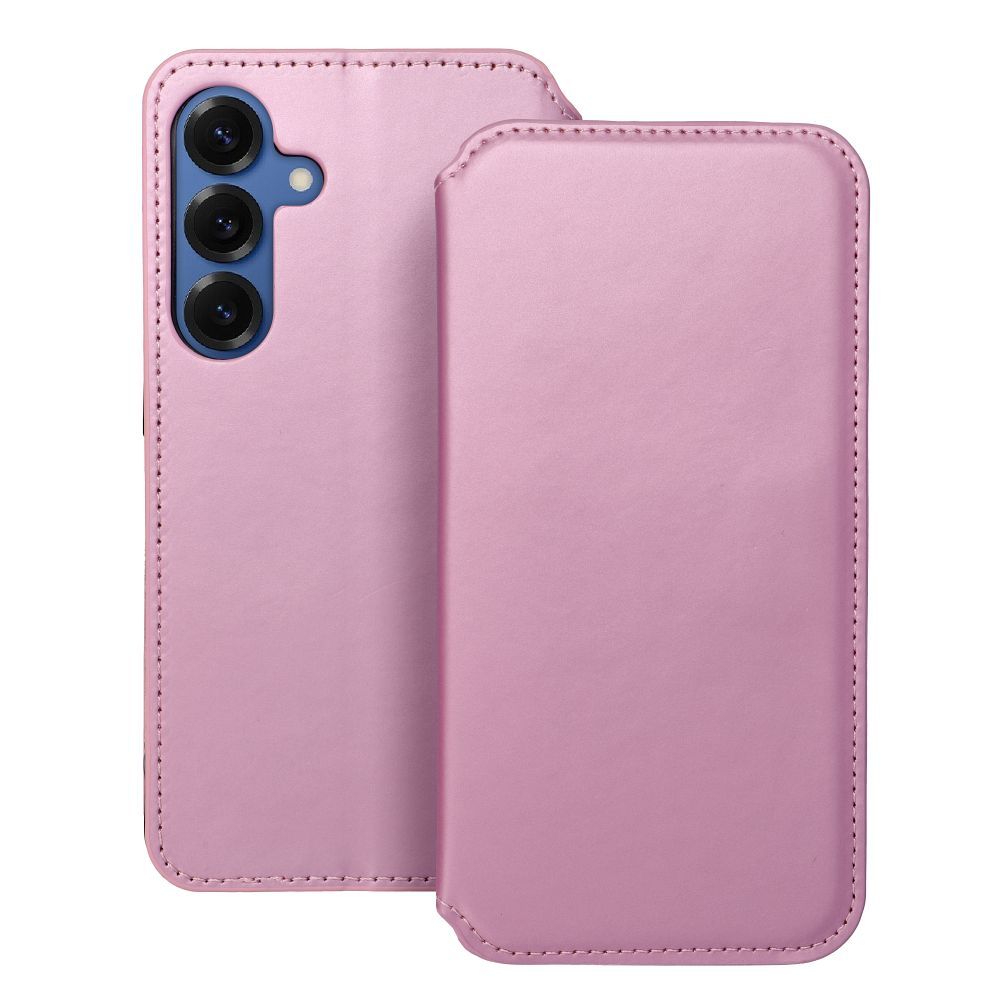 DUAL POCKET knygos dėklas SAMSUNG S25 Plus šviesiai rožinis