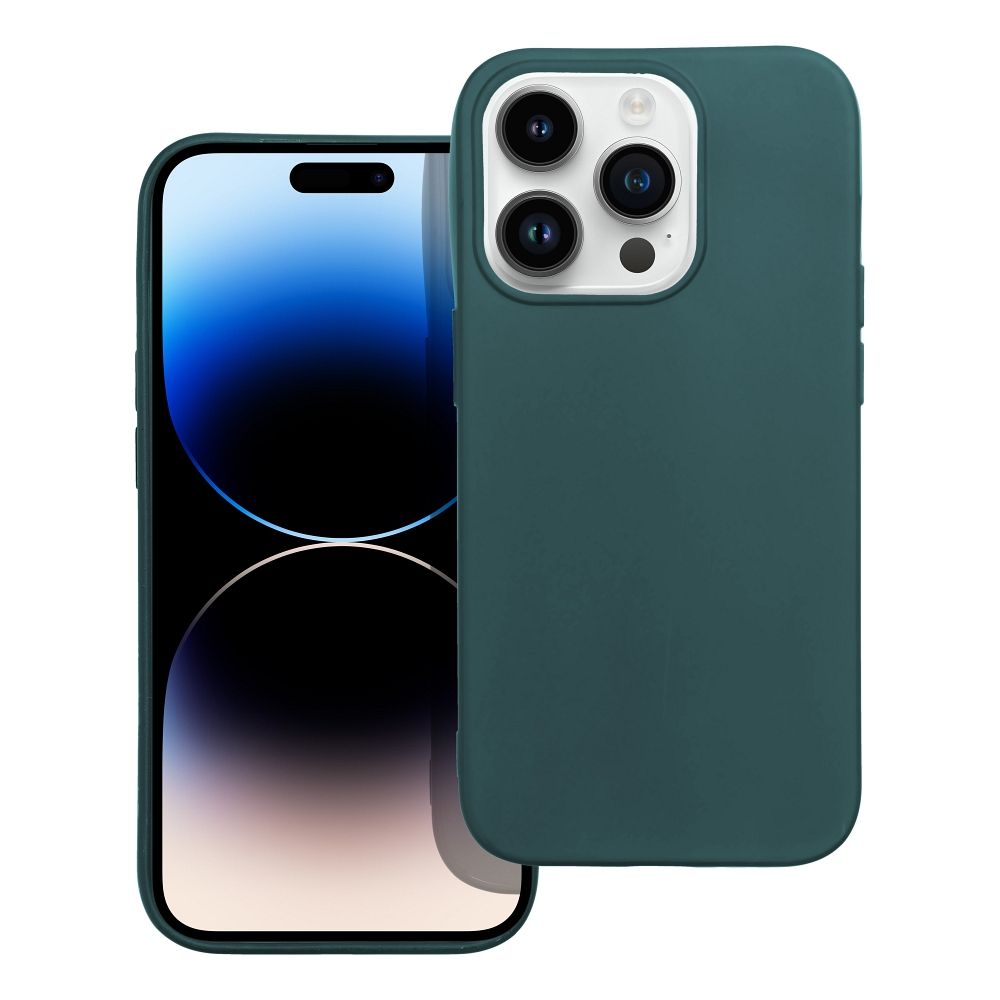 Matinis dėklas telefonui IPHONE 14 Pro tamsiai žalias