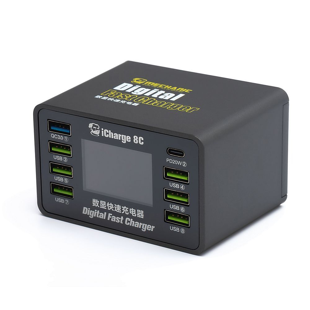 MECHANIC iCharge 8C 8-Port DC maitinimo šaltinis PD QC3.0