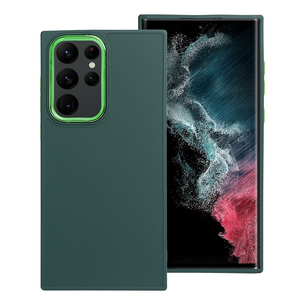 Dėklas telefonui FRAME SAMSUNG S22 Ultra - žalias