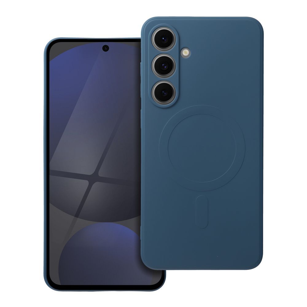 SILIKONINIS MAGNETINIS DĖKLAS suderinamas su MagSafe SAMSUNG S24 FE mėlynas