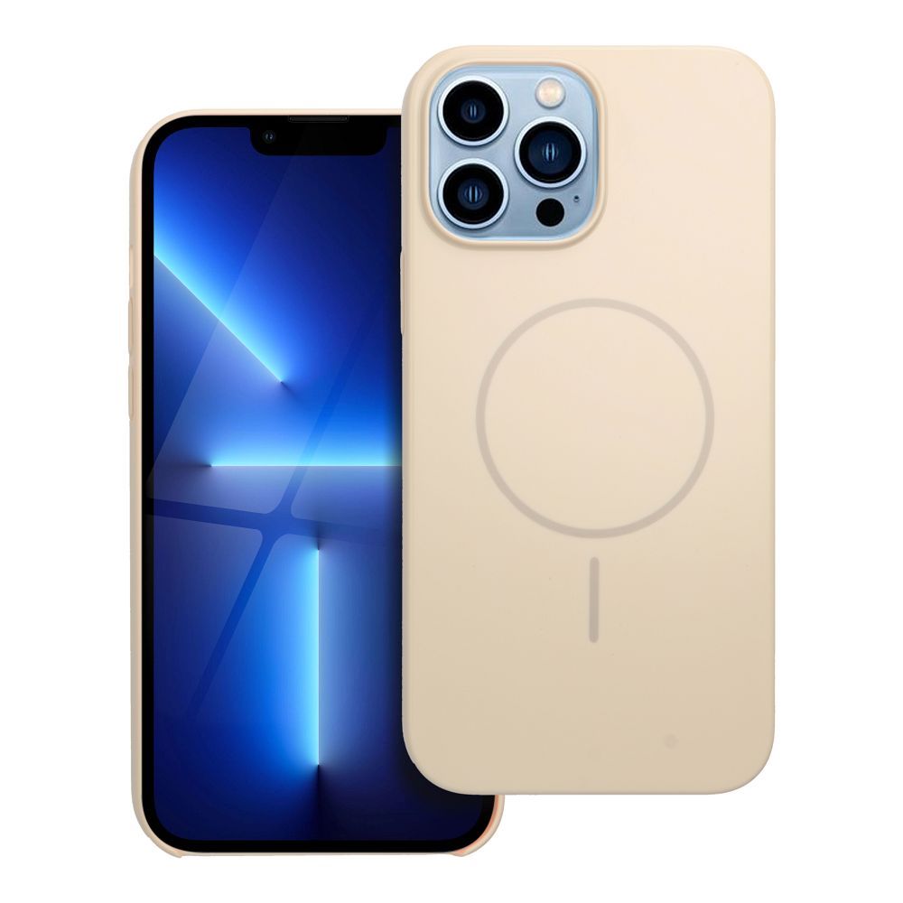 Blizgus magnetinis dėklas suderinamas su MagSafe IPHONE 13 PRO MAX - baltas