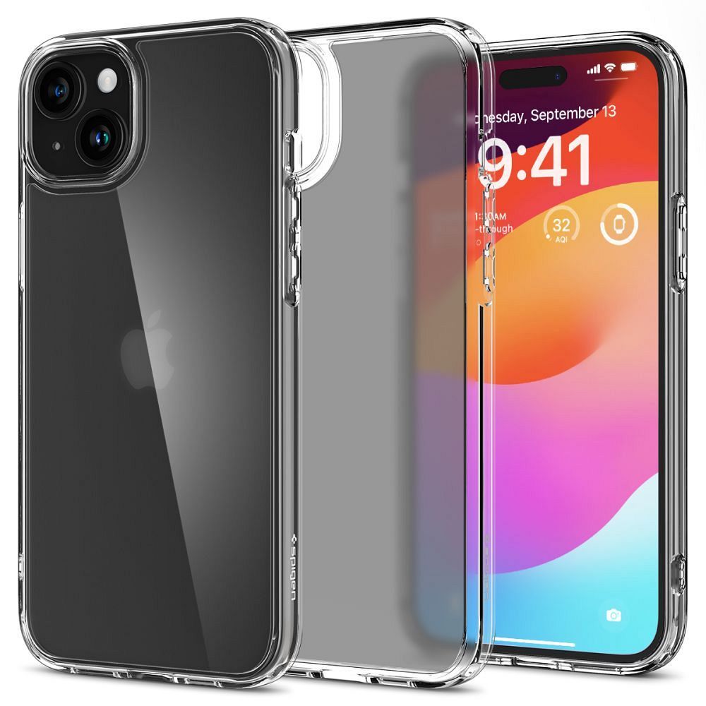 Dėklas telefonui SPIGEN ULTRA HYBRID - IPHONE 15 šalčio skaidrus