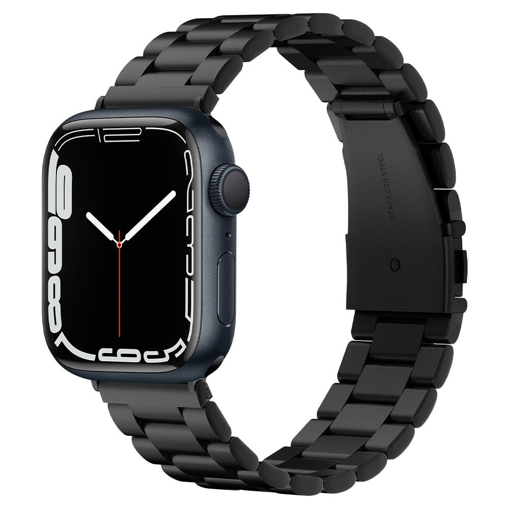 Spigen Modern Fit dirželis Apple Watch 4 / 5 / 6 / 7 / 8 / SE / Ultra (42/44/45/49 mm) – juodas