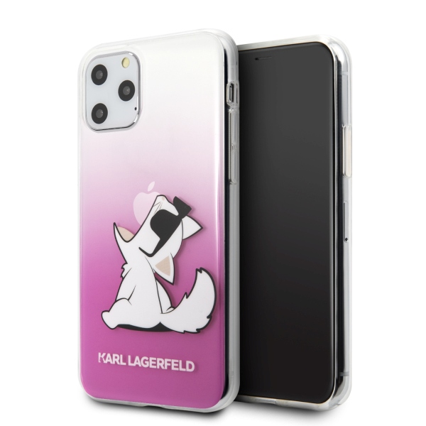 Karl Lagerfeld Choupette Fun dėklas telefonui iPhone 11 Pro - rožinis