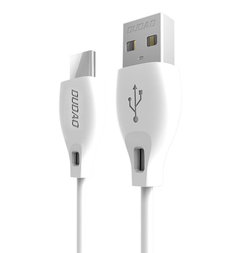 Dudao kabelis USB Type C 2.1A 1m baltas (L4T 1m baltas)