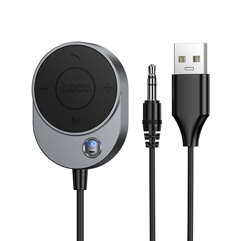 Bluetooth transmiteris Hoco (E150) (bluetooth v5.3, 3,5mm AUX) juodas