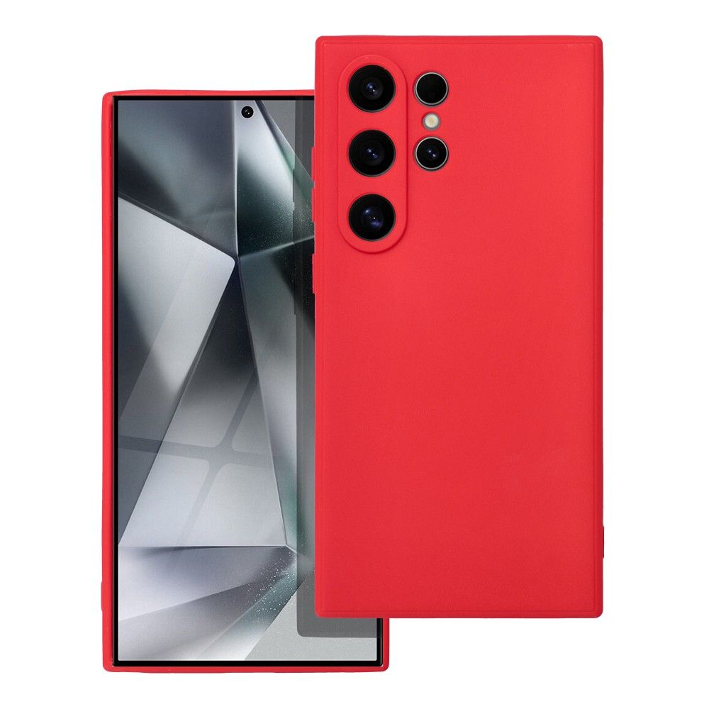 Minkštas dėklas telefonui Samsung S24 Ultra raudonas