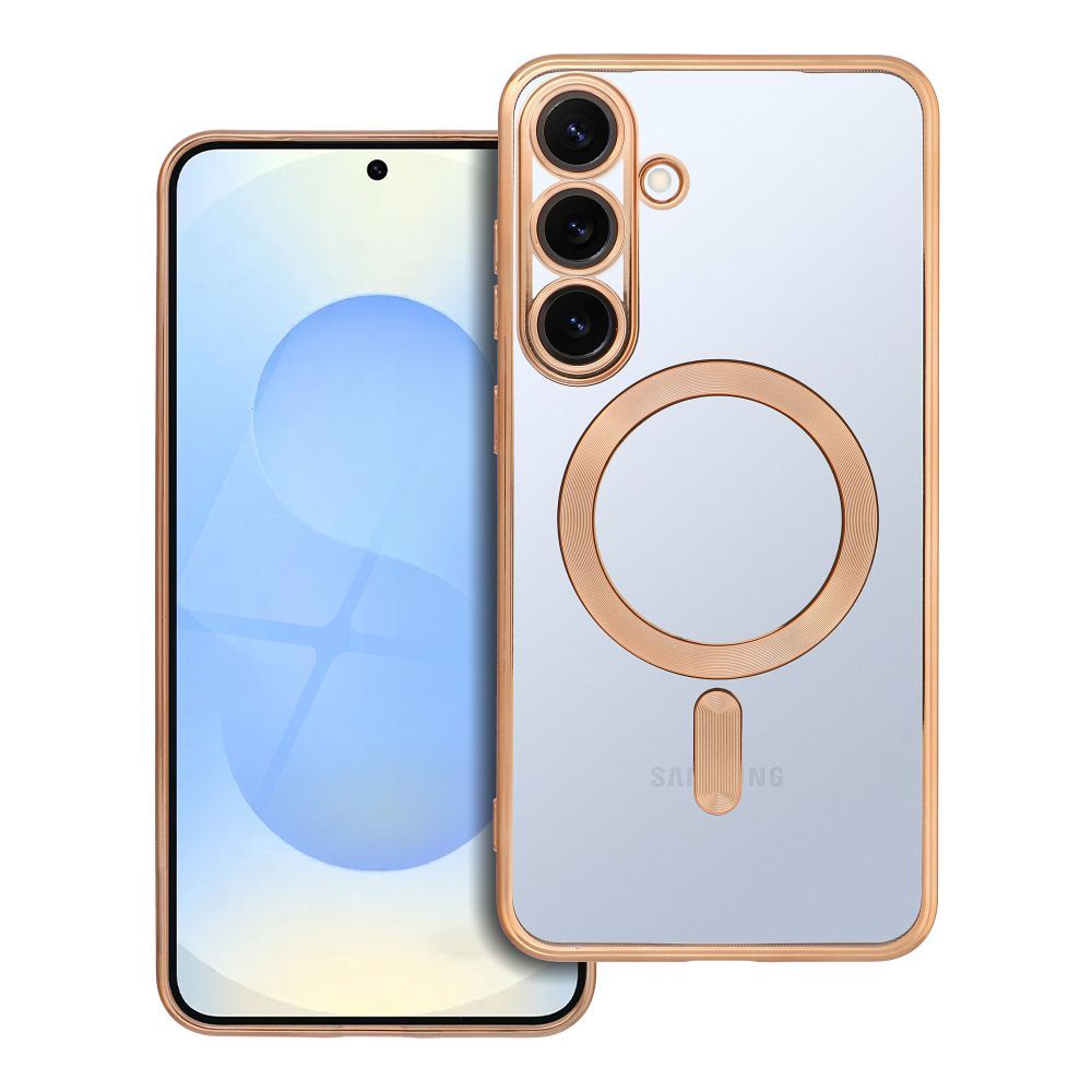 ELECTRO MAG COVER magnetinis dėklas telefonui, suderinamas su MagSafe, skirtas SAMSUNG S25 Plus, auksinis