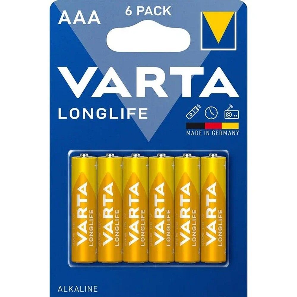 VARTA šarminė baterija R3 (AAA) Longlife, 6 vnt.