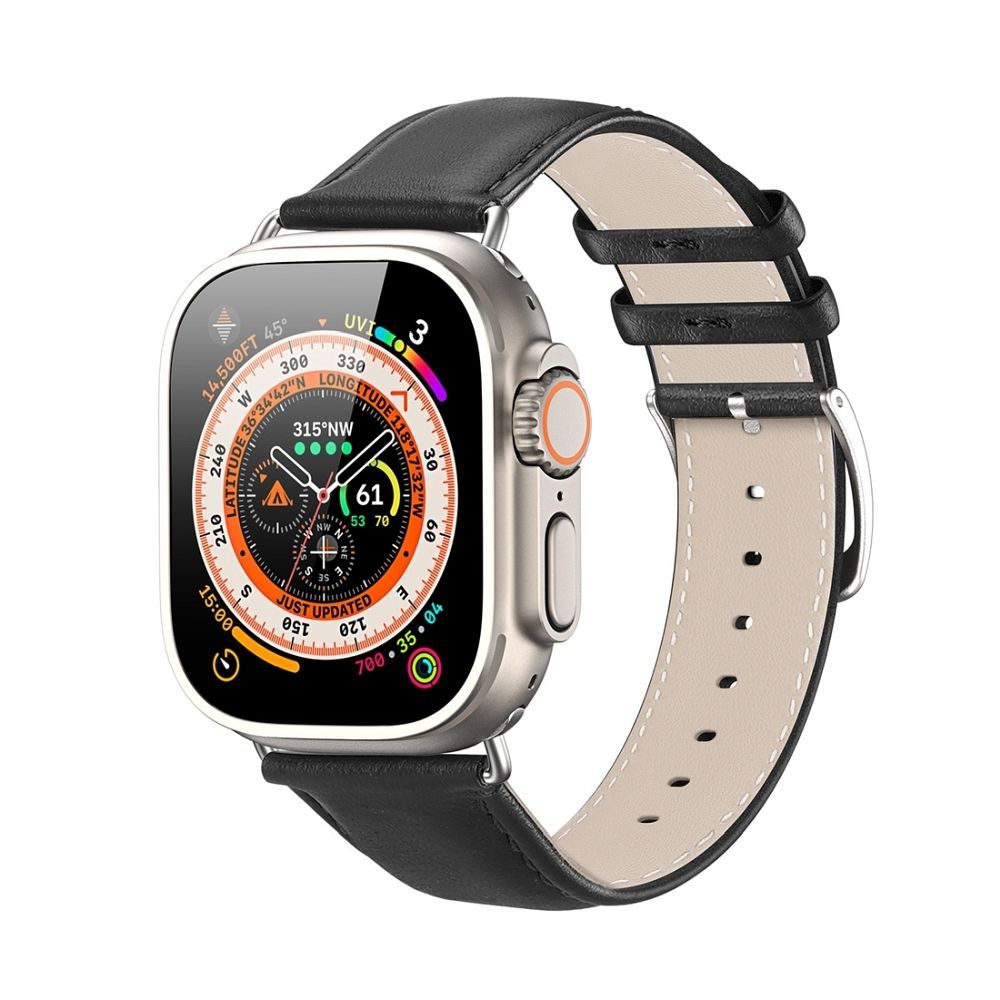 DUX DUCIS dirželis YS natūralios odos Apple Watch 38 / 40 / 41 mm juodas