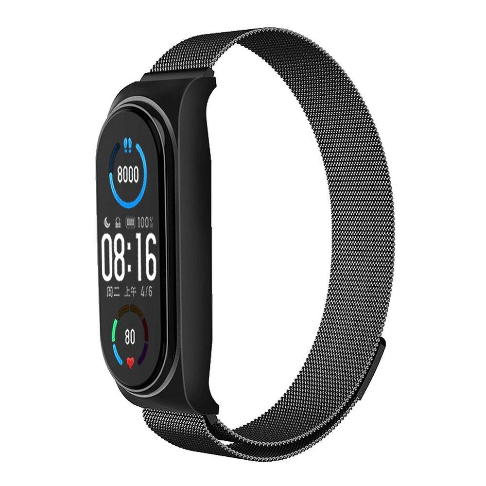 METAL dirželis XIAOMI Mi Band 5 / 6 juodas (01)