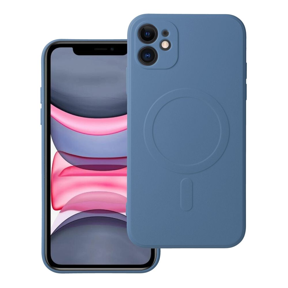 SILICONE MAG COVER dėklas telefonui, suderinamas su MagSafe, IPHONE 11 mėlynas
