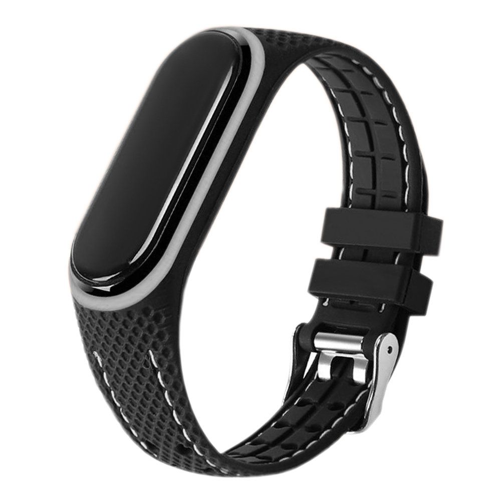 Elastomerinis dirželis LIFESTYLE XIAOMI Mi Band 5 / 6 juodas (03)